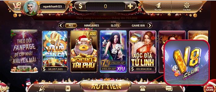 Hướng dẫn chơi tài xỉu V8Club chi tiết nhất 12 Chọn tựa game tài xỉu ở trang chủ