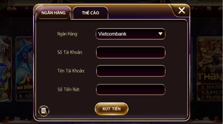 Hướng dẫn rút tiền tại cổng game V8club 2 Hướng dẫn rút tiền qua ngân hàng V8club
